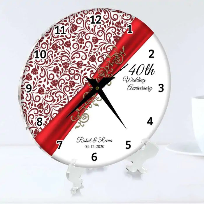 40th Wedding Anniversary Clock