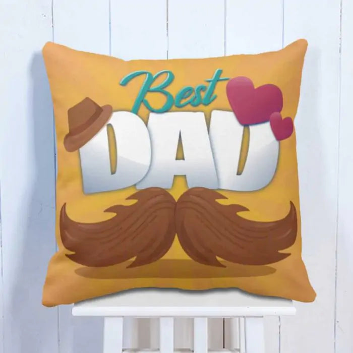 Best Dad with Moustaches Cushion