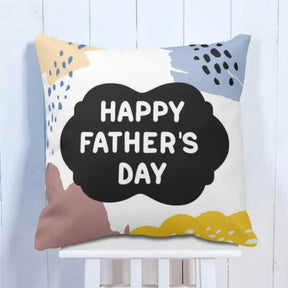 Happy Fathers Day Colorful Cushion