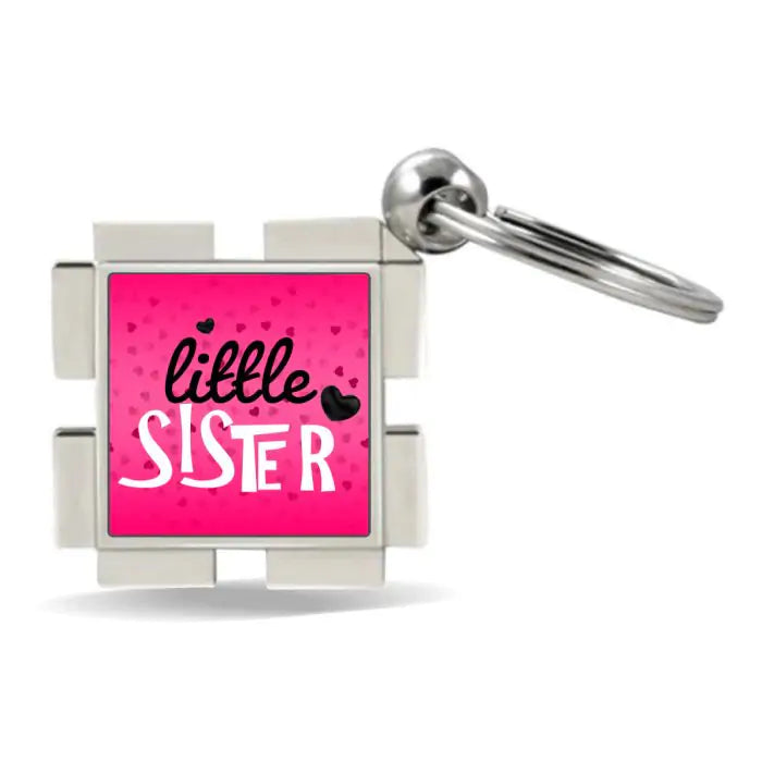 Little Sister Metal Keychain