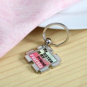 My Sister is my Friend Forever Metal Keychain-3