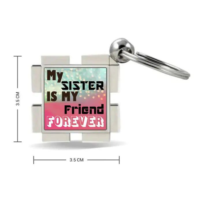 My Sister is my Friend Forever Metal Keychain-2