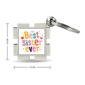 My Best Ever Sister Metal Keychain