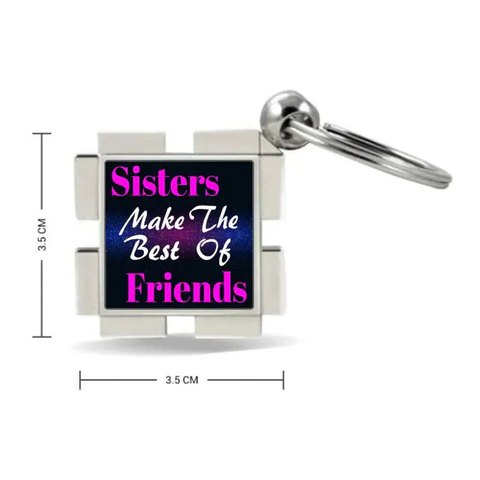 Sisters make the Best of Friends Metal Keychain