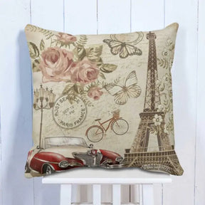 Vintage Postcard Paris Cushion