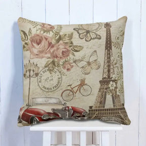 Cycling in Paris Cushion Gift for Couple 1