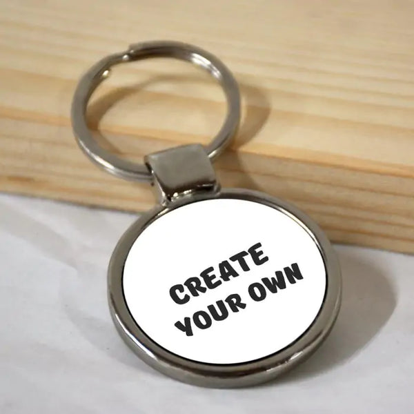 Create Your Own Round Metal Keychain-1