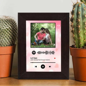 Personalised Spotify Pink Hearts Poster Frame