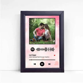Personalised Spotify Pink Hearts Poster Frame