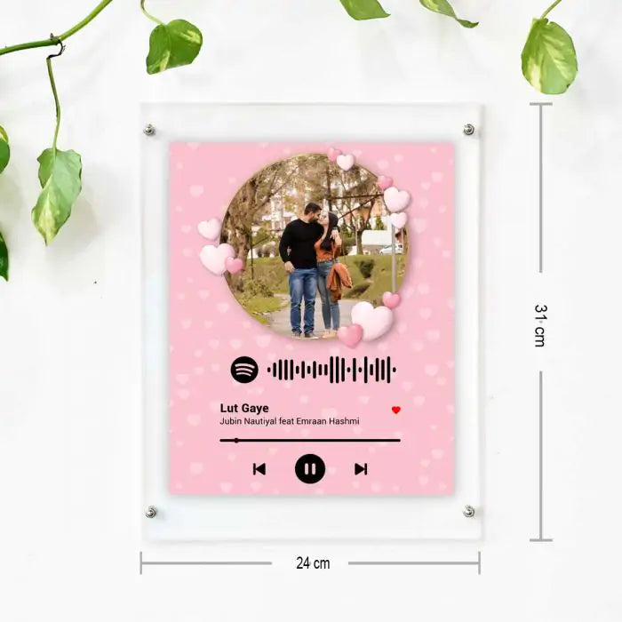 Personalised Spotify Love Hearts Poster Frame