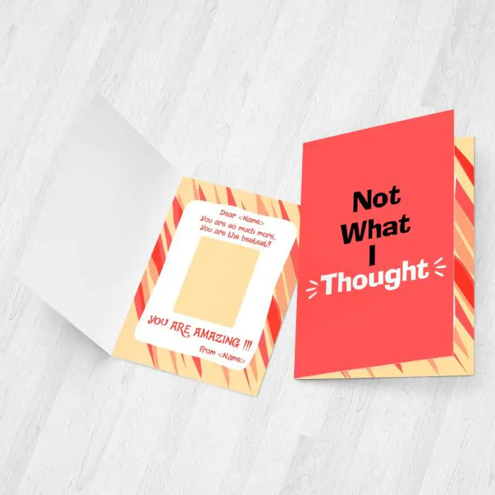 Personalised Not What I Thought Mirror Card