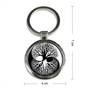 The Tree of Life Round Metal Keychain