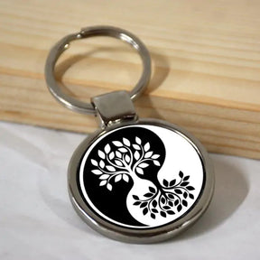 A Tree of Life Round Metal Keychain-3