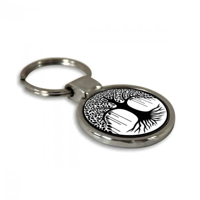 Connection to Everything Tree of Life Round Metal Keychain-4