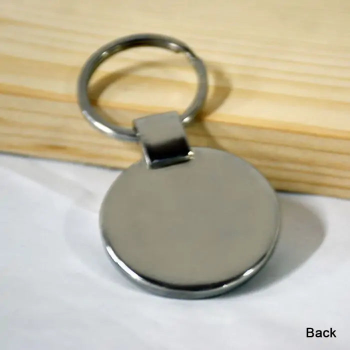 Good Luck Ladybug Round Metal Keychain