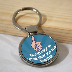 New Job Round Netal Keychain-3