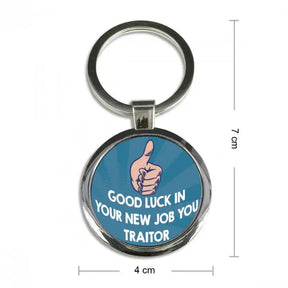 New Job Round Netal Keychain-6