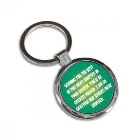 Wishing You the Best Farewell Round Metal Keychain