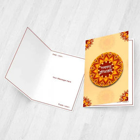 Happy Diwali Greeting Card and Fridge Magnet