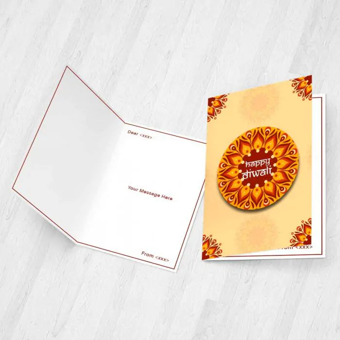 Happy Diwali Greeting Card and Fridge Magnet