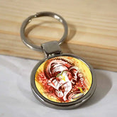 Ganesha Round Round Metal Keychain-1