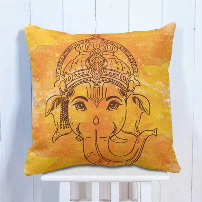 Ganesha Yellow Cushion