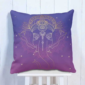 Ganesha Purple Cushion
