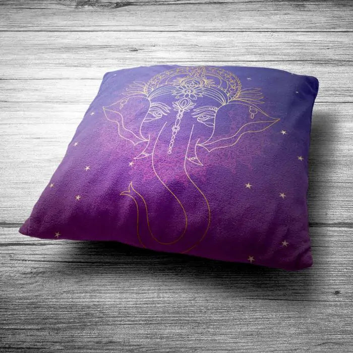 Ganesha Purple Cushion