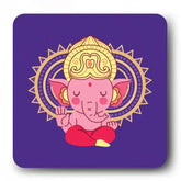 Bala Ganesha Cute Blessings Wooden Fridge Magnet 9 x 9 cm (3.5x3.5)