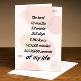 Personalised The Best Time First Anniversary Card-1