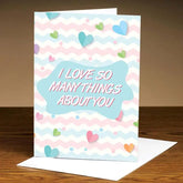 Personalised Naughty Love Things about you Card