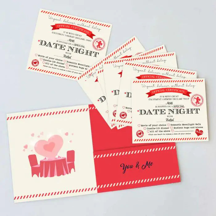 Personalised Special Date Night Invite Pack of 6 Invites