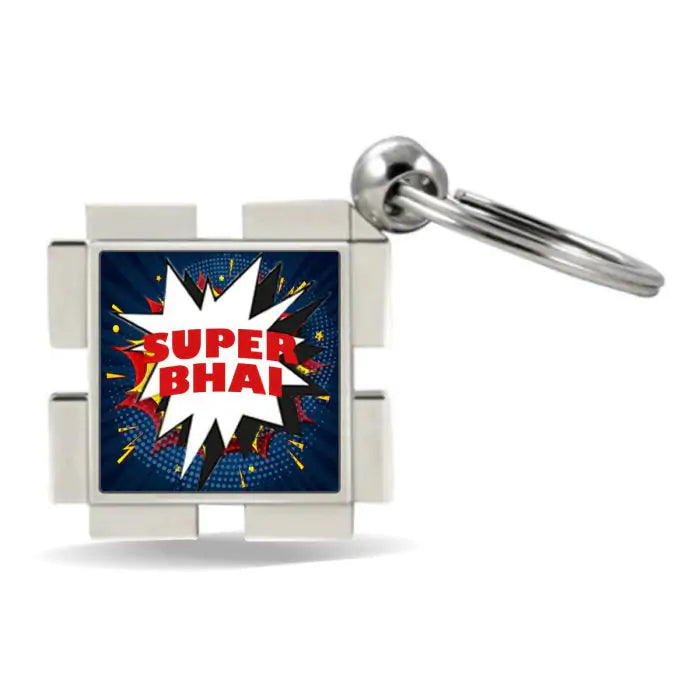 Super Bhai Metal Keychain