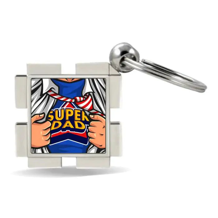 SuperDad Metal Keychain