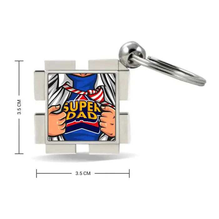 SuperDad Metal Keychain