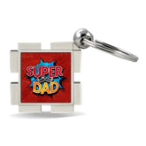My Super Daddy Metal Keychain