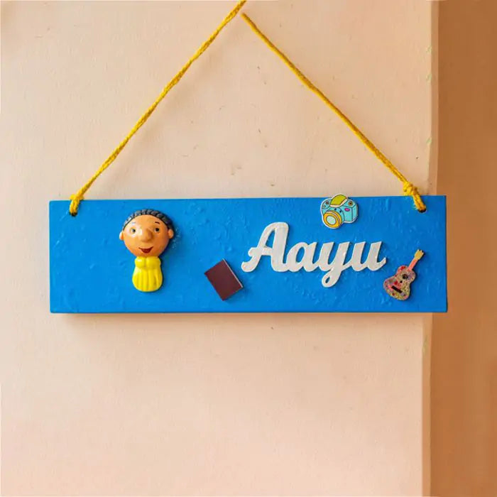 Cute handcrafted designer customized kid’s nameplate