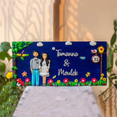 Customized Handcrafted Couple Designer Nameplate for House
