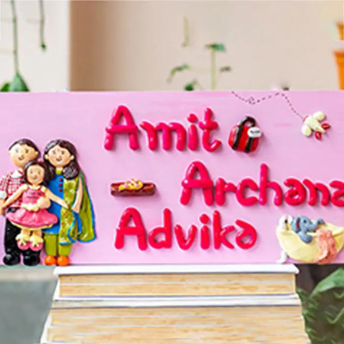 Cute Family NamePlate for House