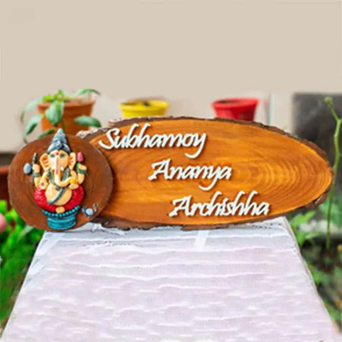 Ganesha themed nameplate