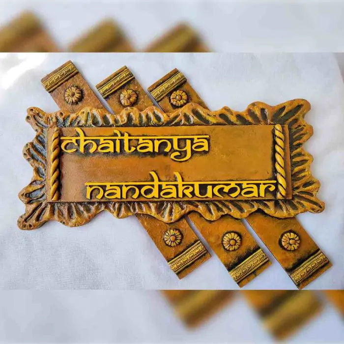 Customised Nameplate With Texture Work