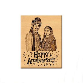 First or 2nd Marriage Anniversary Gift Personalized Engraved Photo Plaque