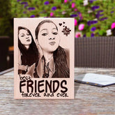Personalized Friends Forever Engraved Wooden Photo Frame for Best Friend-1