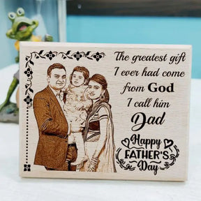 Personalized Gift for Men Wooden Photo Plaque