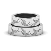 Parrots Engraved Silver Rings