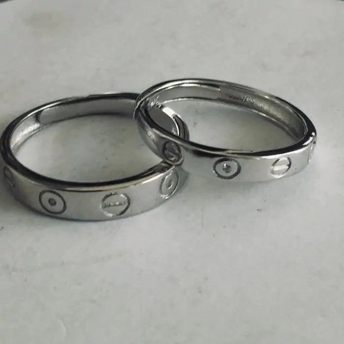 Lovers Matching Sterling Silver Couple Rings-2