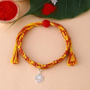 Swadhisthana Chakra Rakhi With Texture - Silver