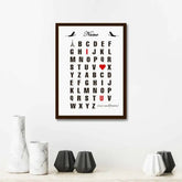 Personalised I Heart You Design Poster