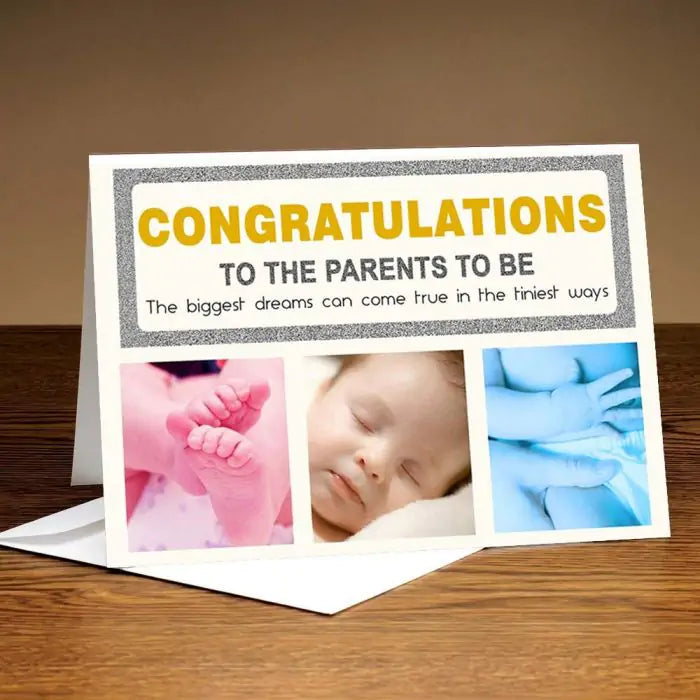 Personalised New Parents Glitter Card-1