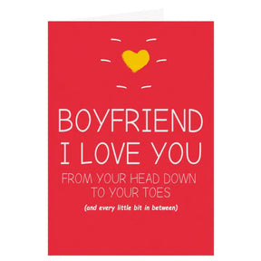 Personalised Luv U Boyfriend Greeting Card